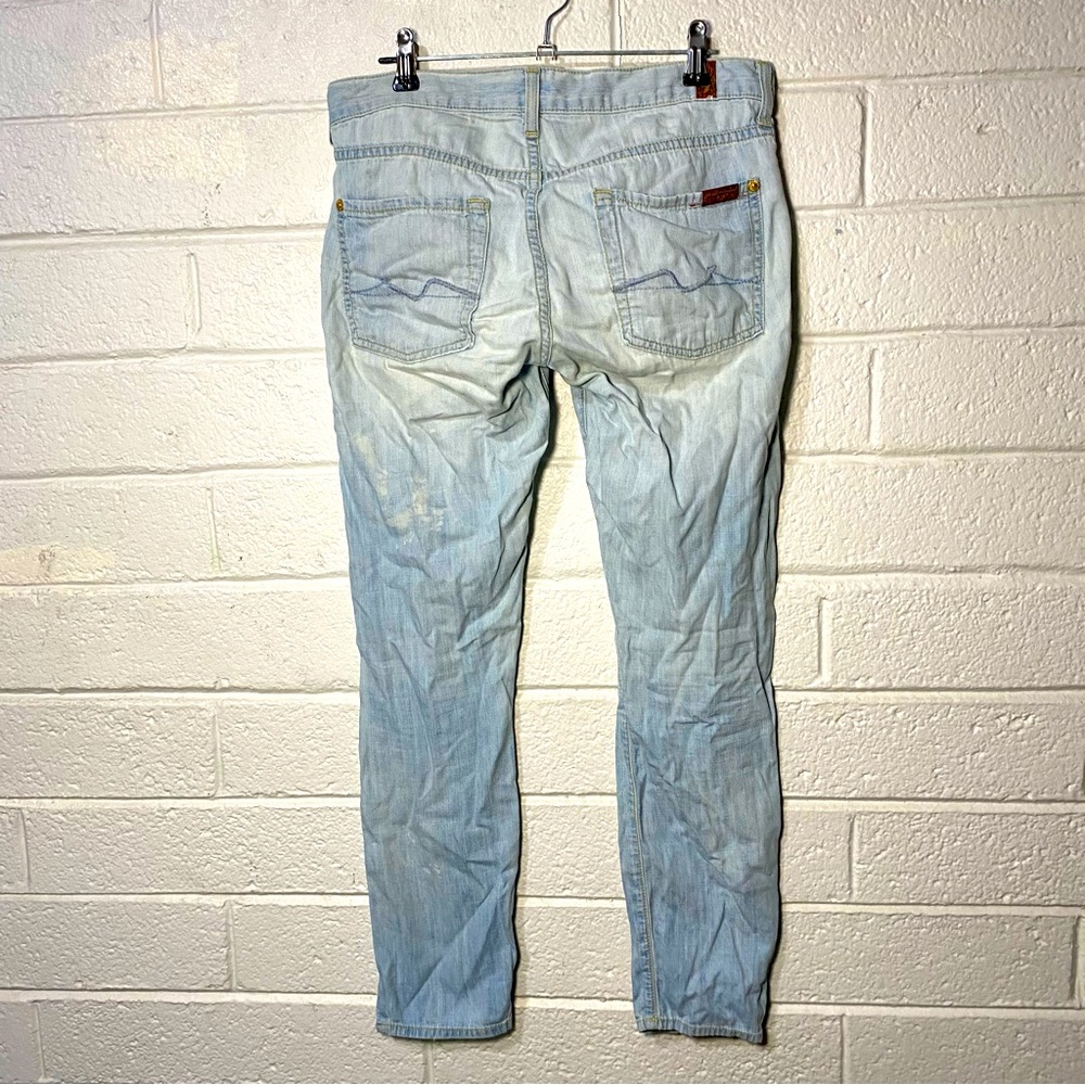 7 for All Mankind Lightweight Jeans LowRise Light Wash Josefina Skinny Boyfriend